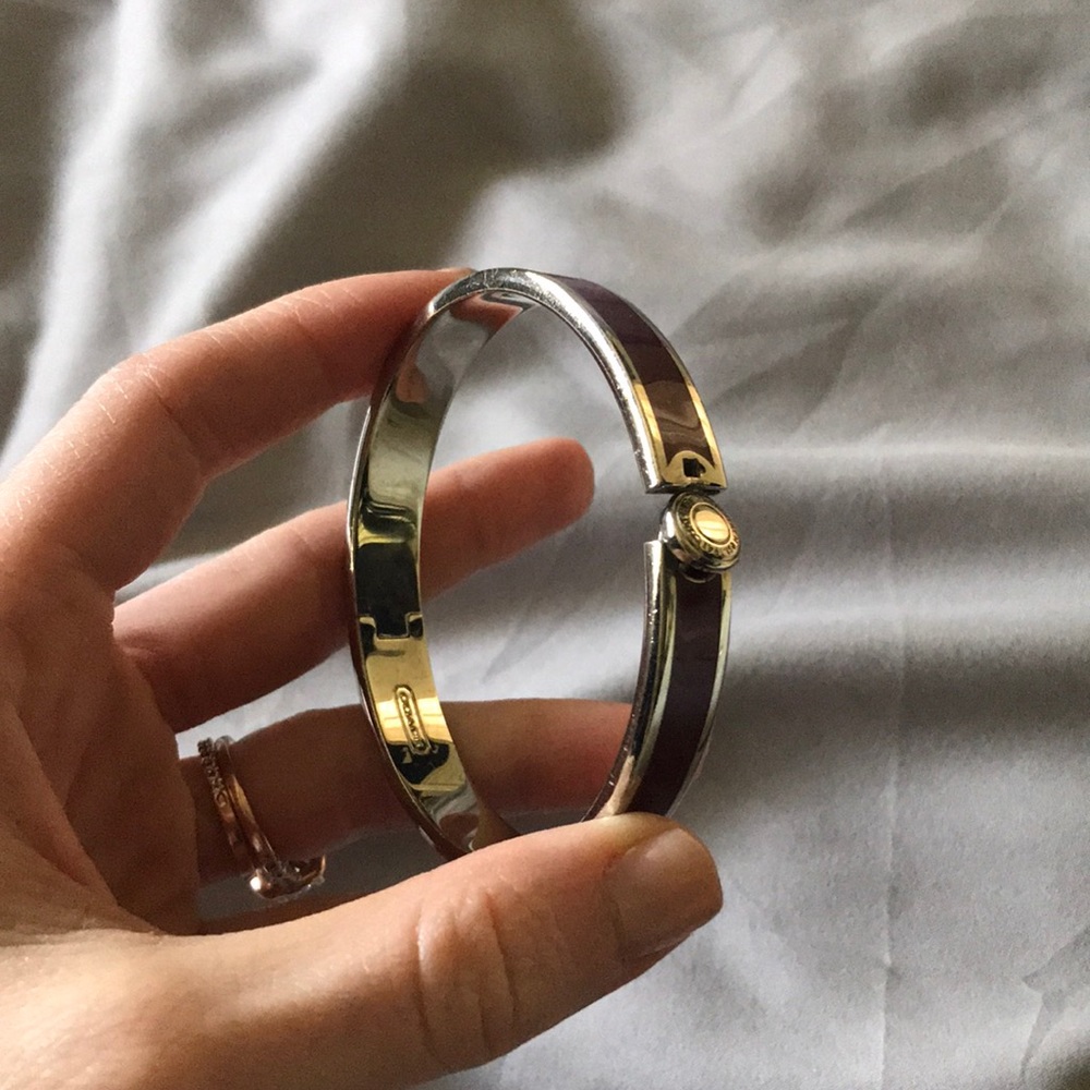 COACH - Cuff with silver and purple finish